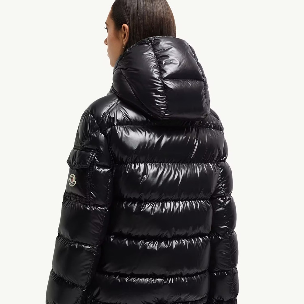 Moncler Shiny Black Puffer Jacket - Picture 2 of 7